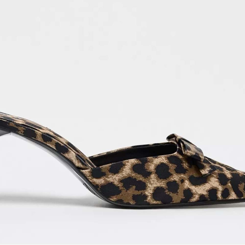 Zara Leopard Print Mules